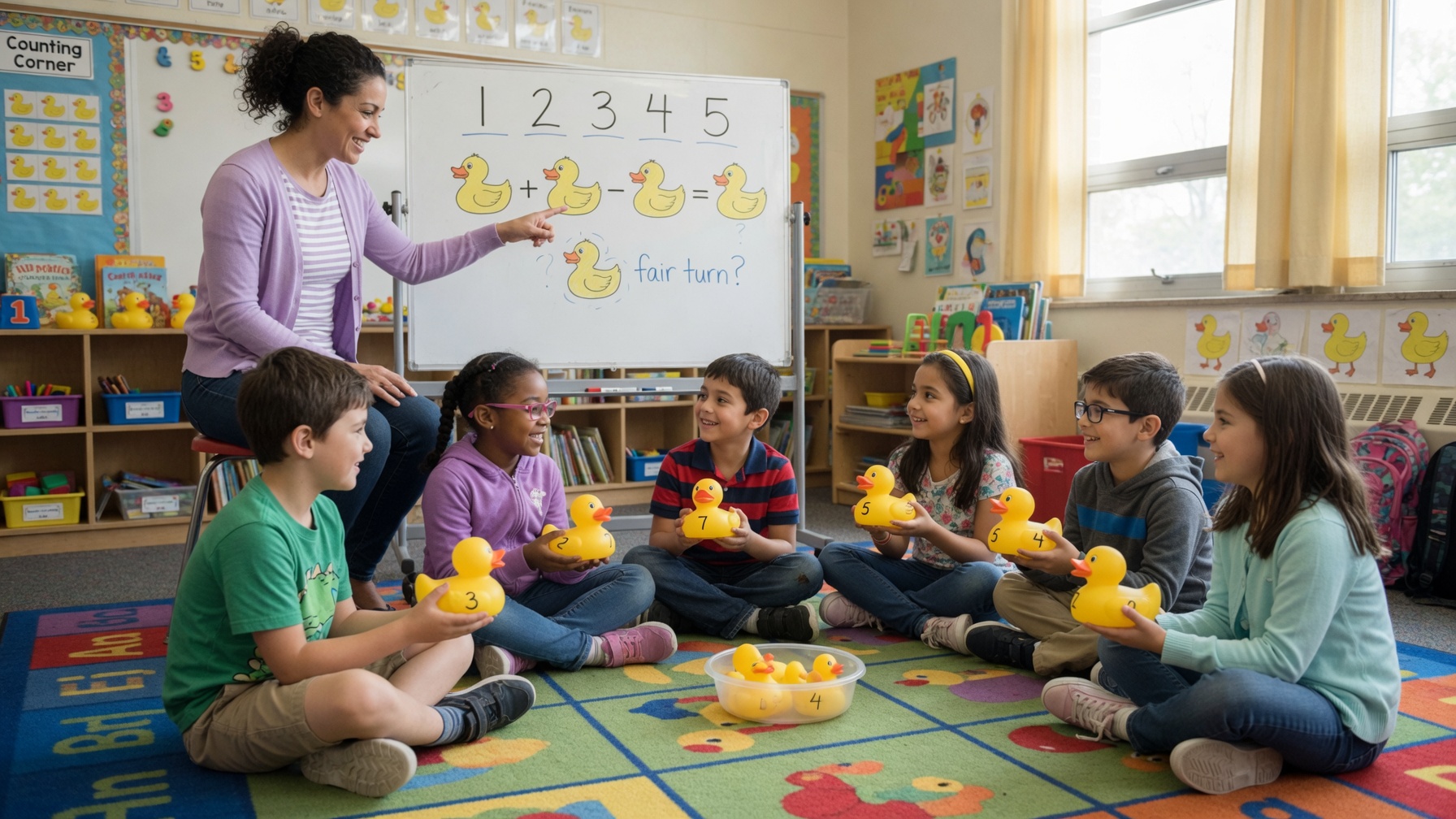 Dạy trẻ đếm số và chơi công bằng bằng Duck Race