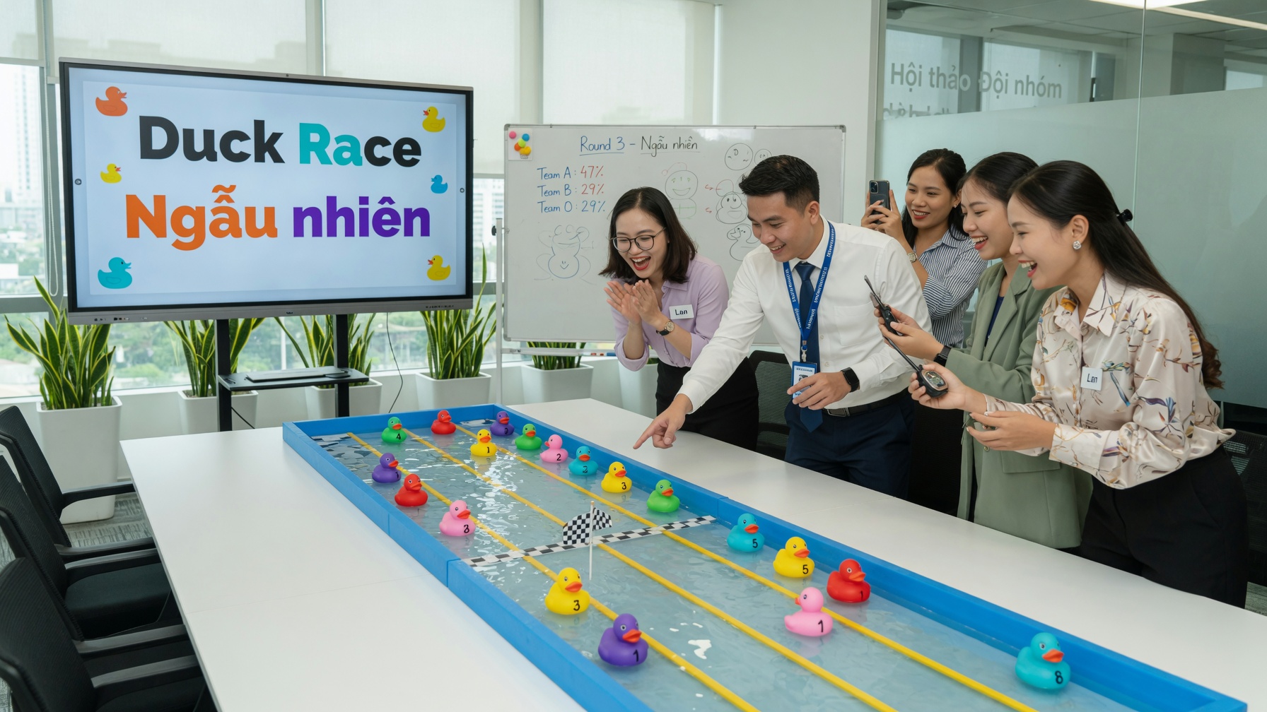 Dùng Duck Race dạy khái niệm ngẫu nhiên
