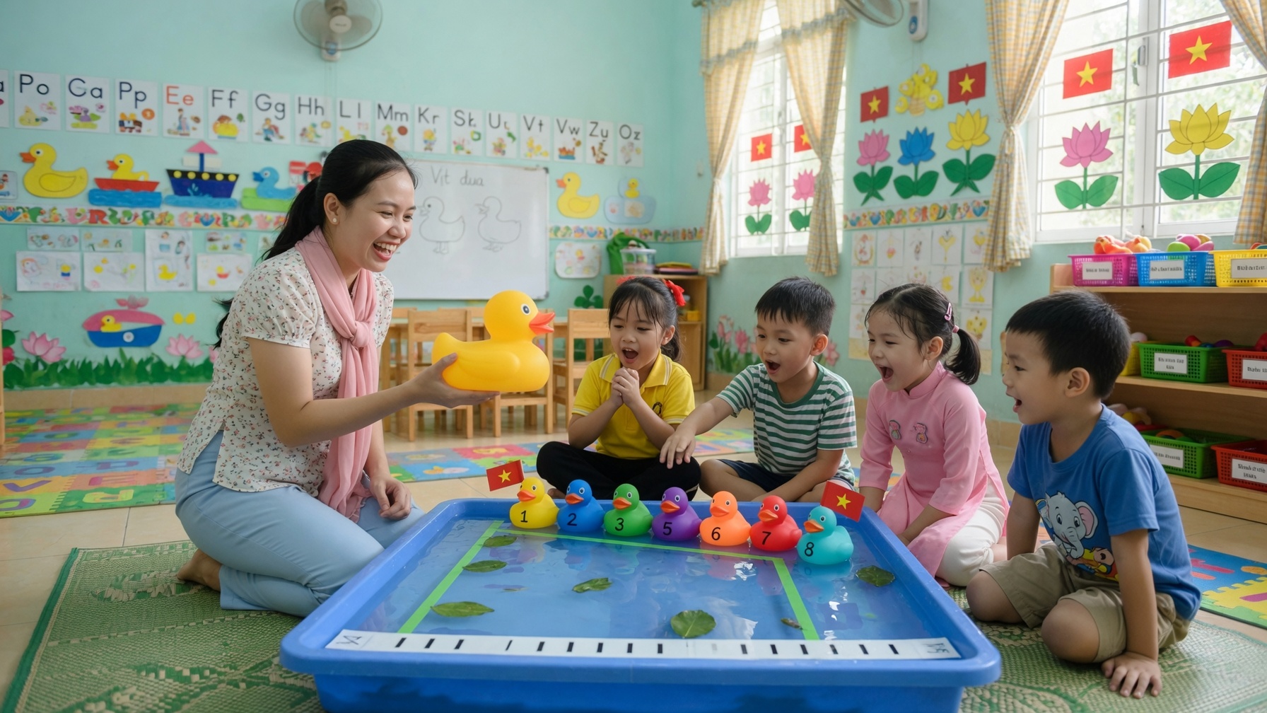 Dùng Duck Race trong lớp mầm non và tiểu học