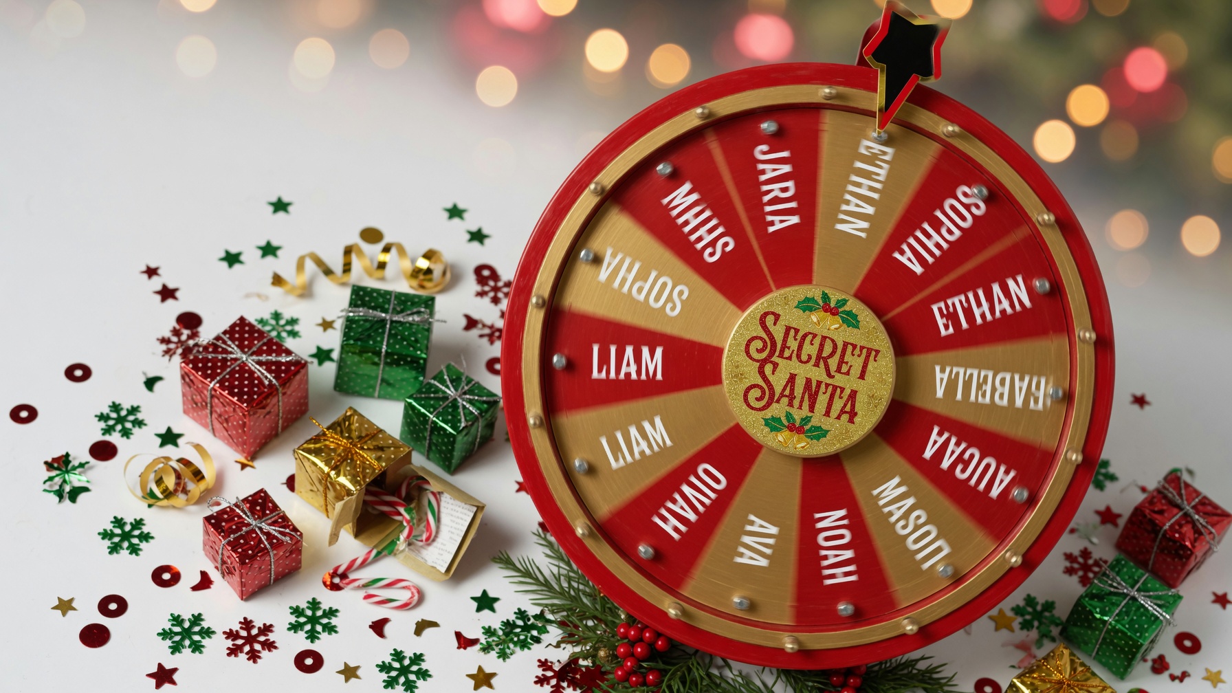 Đồng nghiệp gói quà Secret Santa sau khi quay vòng may mắn chọn người nhận