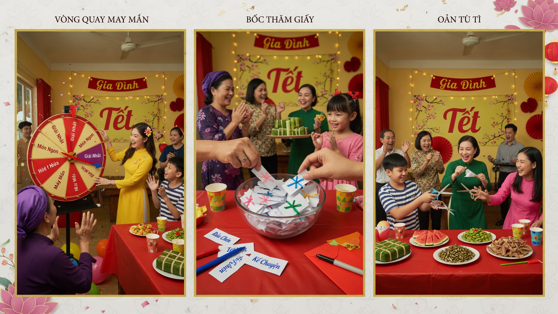 So sánh vòng quay may mắn vs bốc thăm giấy vs oẳn tù tì
