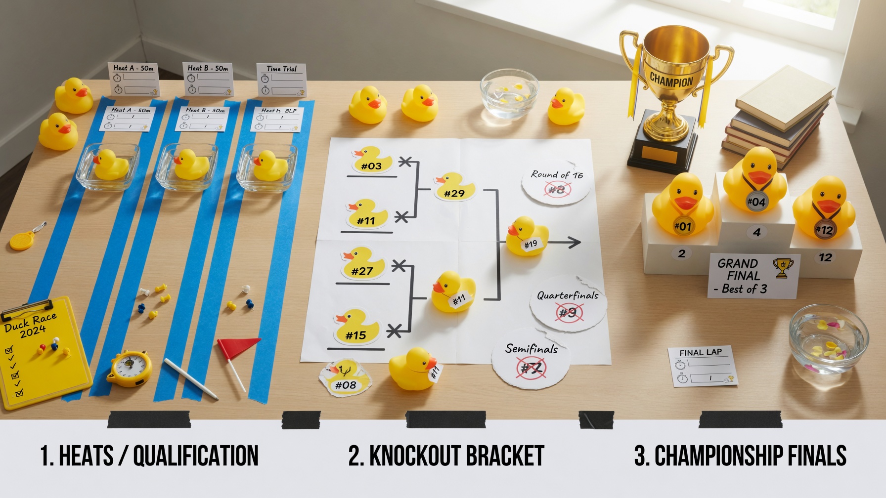 Trao giải Duck Race nhiều vòng
