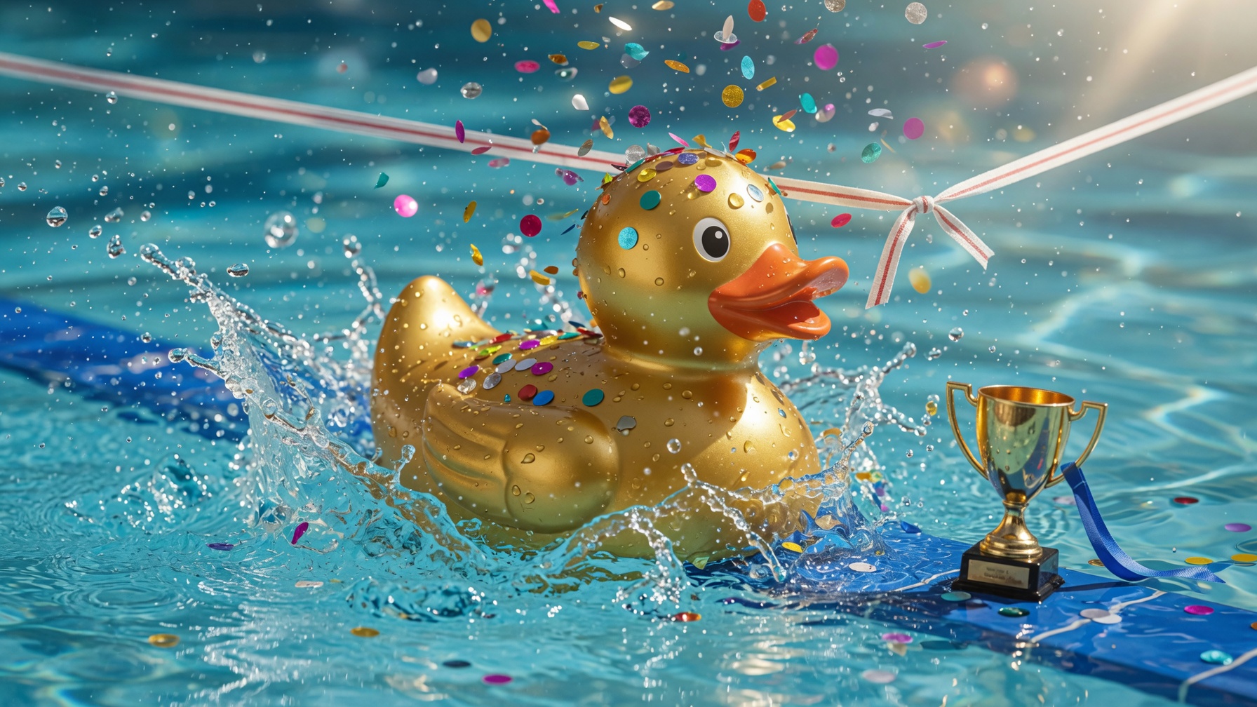 Vịt vàng chiến thắng cuộc đua ngẫu nhiên Duck Race